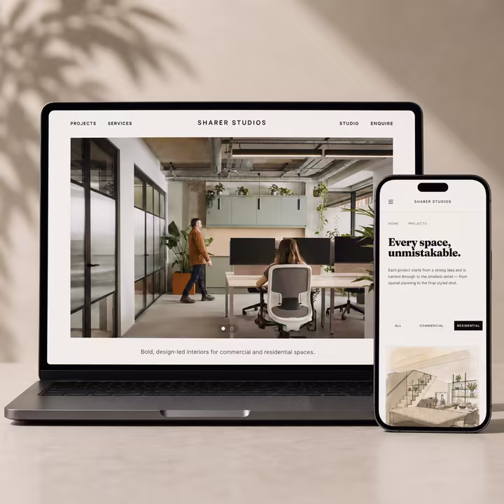 Sharer Studios homepage